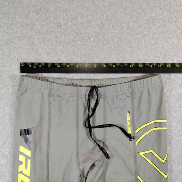 Virus Compression RX7 Full Pant Mens XXL Gray Yellow Performance Vented Running - Picture 9 of 13